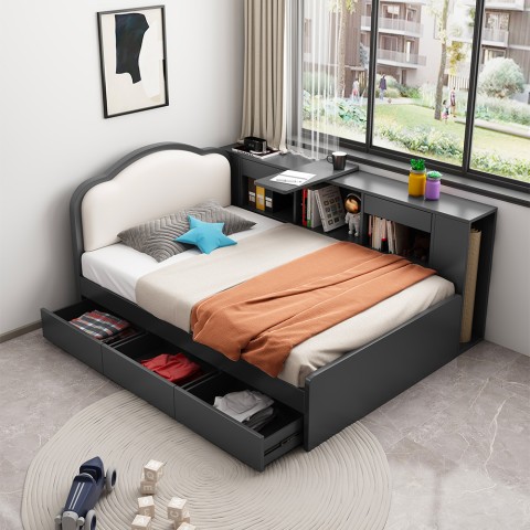 Frans bed 120x190 cm  met opbergruimte Sorik Aanbieding