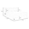Modern tweepersoonsbed 160x200 cm met opbergruimte LED USB Courier Model