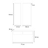 Wandgarderobe set met schoenenkast in hoogglans wit en spiegel Freya Voorraad