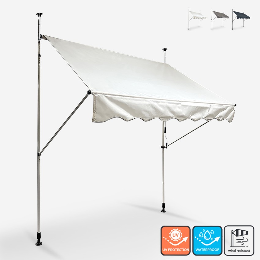 Uitklapbare luifel 200x200 cm voor buiten Somber L Aanbod