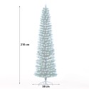 Kunstmatige slanke kerstboom 210 cm met besneeuwde takken Kalevala Kortingen