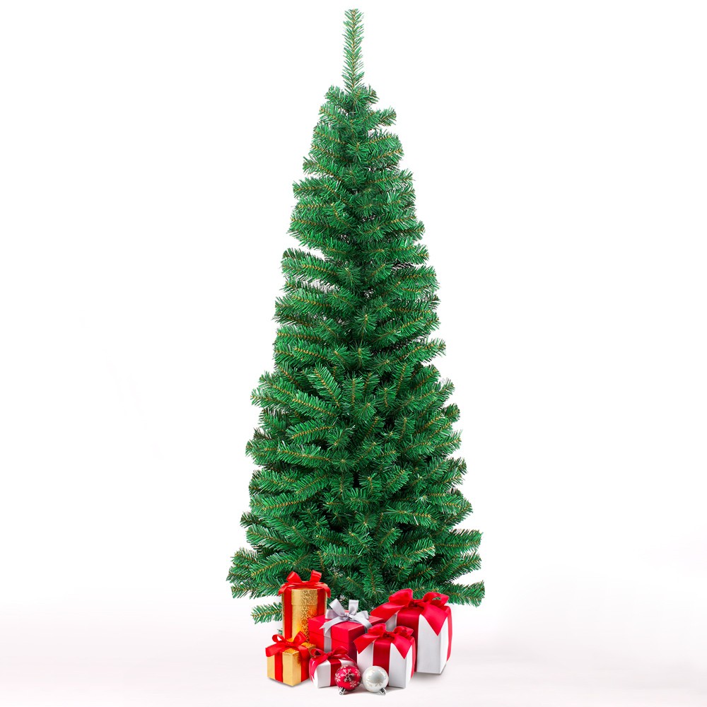 Groene kunstmatige kerstboom 240 cm hoog extra dikke takken Arvika