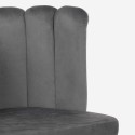 Eetkamerstoel fauteuil met gestoffeerde schelp fluwelen design Shelly Kosten
