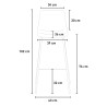 Hoge modern design barkruk in fluweel Dett 