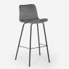 Hoge modern design barkruk in fluweel Dett Voorraad