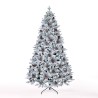 Kunstmatige kerstboom van 210 cm hoog met nep sneeuw en dennenappels Bildsberg Kortingen