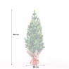 Kleine kunstmatige kerstboom van 50 cm voor op tafel met dennenappels en nep sneeuw Stoeren Voorraad