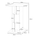 Hoge bartafel met 3 planken 60x60 cm Sunet Kosten