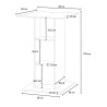 Hoge bartafel met 3 planken 60x60 cm Sunet Kosten
