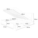 Modern design tweepersoonsbed met opbergruimte 160x200 cm Steyr King 