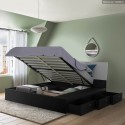 Modern design tweepersoonsbed met opbergruimte 160x200 cm Steyr King Korting