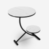 Elegante salontafel met 2 ronde marmeren planken 45x50 cm Marpes L Kortingen