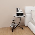 Elegante salontafel met 2 ronde marmeren planken 45x50 cm Marpes L Voorraad