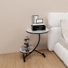 Elegante salontafel met 2 ronde marmeren planken 45x50 cm Marpes L Voorraad
