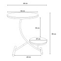 Elegante salontafel met 2 ronde marmeren planken 45x50 cm Marpes L Keuze