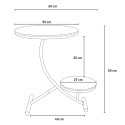 Design salontafel van metaal en marmer met 2 planken 50x50 cm Marpes XL Keuze