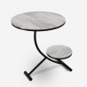Design salontafel van metaal en marmer met 2 planken 50x50 cm Marpes XL Kortingen
