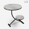 Design salontafel van metaal en marmer met 2 planken 50x50 cm Marpes XL Aanbieding