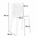 Vierkante salontafel wit 70x70 cm en 2 gekleurde stoelen Wedding Cocktail 