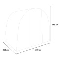 Tuinkas van PVC-doek voor planten, bloemen en moestuin 200x150xh180 cm Orto M Korting