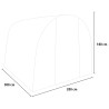 Tunnelmodel tuinkas van PVC voor bloemen en moestuin 200x300xh180 cm Orto L Korting