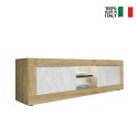 Modern houten tv-meubel Nolux WB Basic met 2 witte deuren 180 cm Aanbod