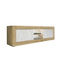 Modern houten tv-meubel Nolux WB Basic met 2 witte deuren 180 cm Kortingen