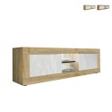 Modern houten tv-meubel Nolux WB Basic met 2 witte deuren 180 cm Aanbieding