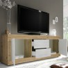 Tv-kast Visio WB met 2 deuren en 2 laden 210cm in houtkleur met wit Model