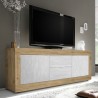 Tv-kast Visio WB met 2 deuren en 2 laden 210cm in houtkleur met wit Korting