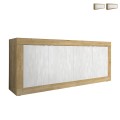 Buffetkast Alte met 4 deuren 207cm in houtkleur met wit Aanbieding