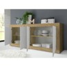 Buffetkast Alte met 4 deuren 207cm in houtkleur met wit Model