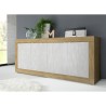Buffetkast Alte met 4 deuren 207cm in houtkleur met wit Afmetingen