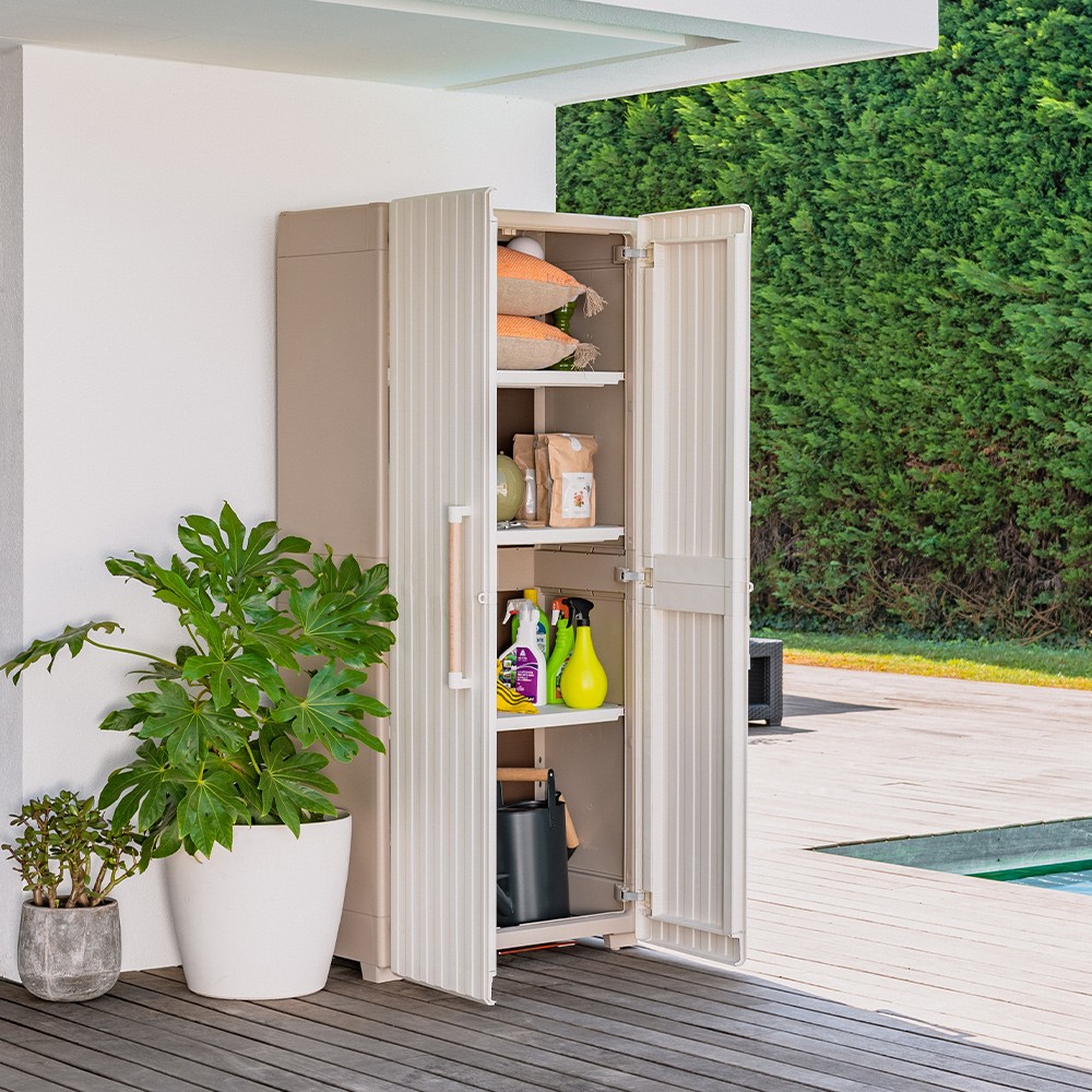 Buitenkast Groove Alto Keter met 3 verstelbare planken 80x45x180cm