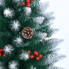 Kunst kerstboom 240 cm versierd met decoraties Oslo Aanbod