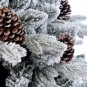 Kunstmatige kerstboom van 210 cm hoog met nep sneeuw en dennenappels Bildsberg Korting