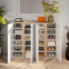 Moderne schoenenkast 4 deuren hoogglans wit eiken 140x35x111cm Chelsea Catalogus