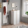 Schoenenkast Hal Twee Deuren 70x35x111cm Wit Glanzend Hout Indy Catalogus