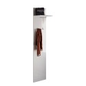 Moderne wandkapstok met 2 haken glanzend wit Leslie Aanbod