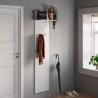 Moderne wandkapstok met 2 haken glanzend wit Leslie Aanbieding