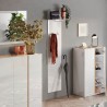Moderne wandkapstok met 2 haken glanzend wit Leslie Korting
