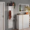 Moderne wandkapstok met 2 haken glanzend wit Leslie Kortingen