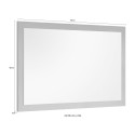 Moderne spiegel 110x60cm in glanzend witte lijst, Nadine Kortingen
