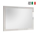 Moderne spiegel 110x60cm in glanzend witte lijst, Nadine Verkoop