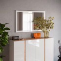 Moderne spiegel 110x60cm in glanzend witte lijst, Nadine Aanbieding