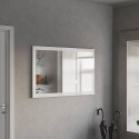 Modern spiegel 110x60cm voor de hal met glanzend witte lijst Nadine Korting