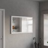 Modern spiegel 110x60cm voor de hal met glanzend witte lijst Nadine Korting