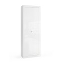 Jude - Witte glanzende badkamerkast met 2 deuren, multifunctioneel, 70x35x188cm Aanbod