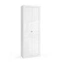 Kast met 2 deuren, veelzijdig badkamermeubel, glanzend wit, 70x35x188 cm, Jude Aanbod