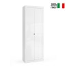 Kast met 2 deuren, veelzijdig badkamermeubel, glanzend wit, 70x35x188 cm, Jude Verkoop